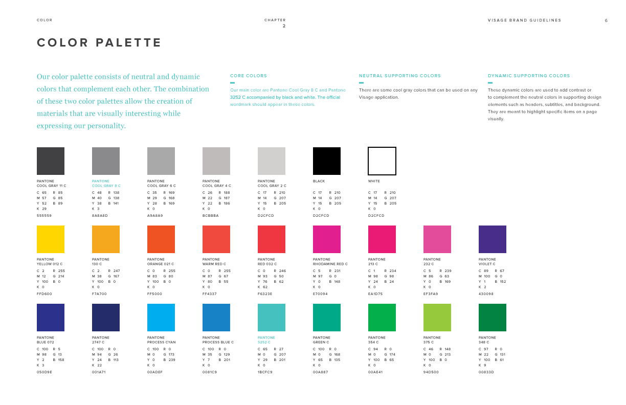 How to create a brand identity color Column Five