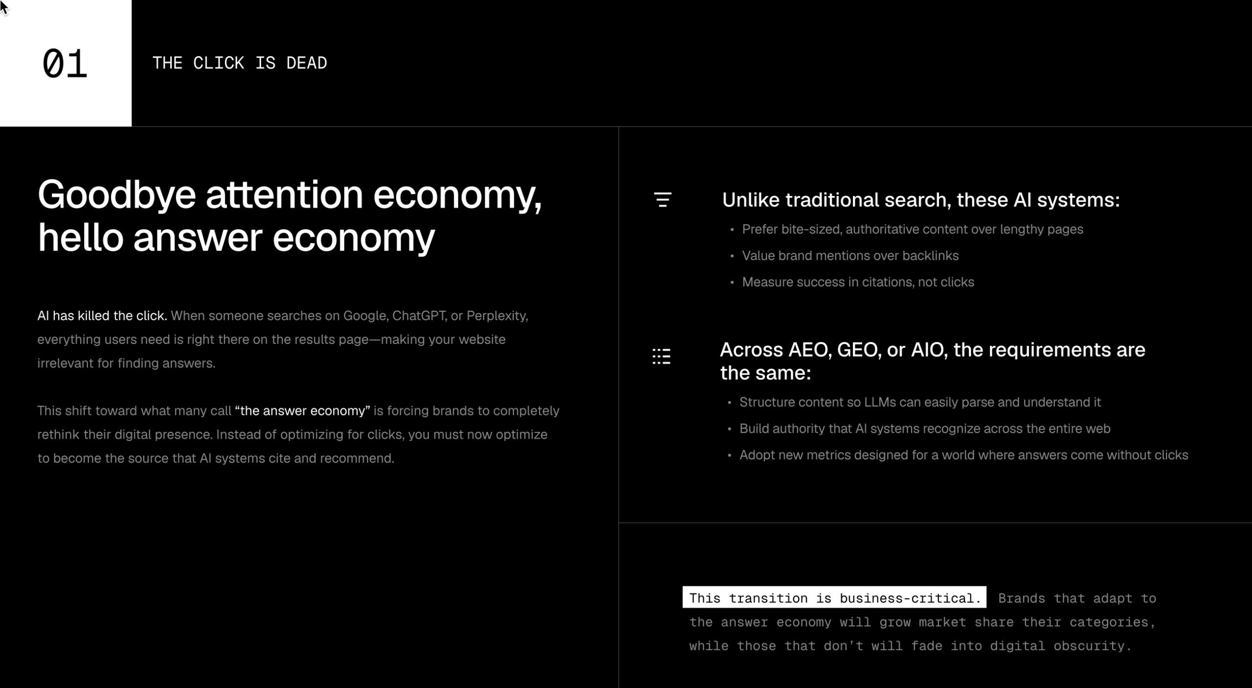 Vercel homepage with compressed, terminal-style product taglines demonstrating speed-focused brand voice