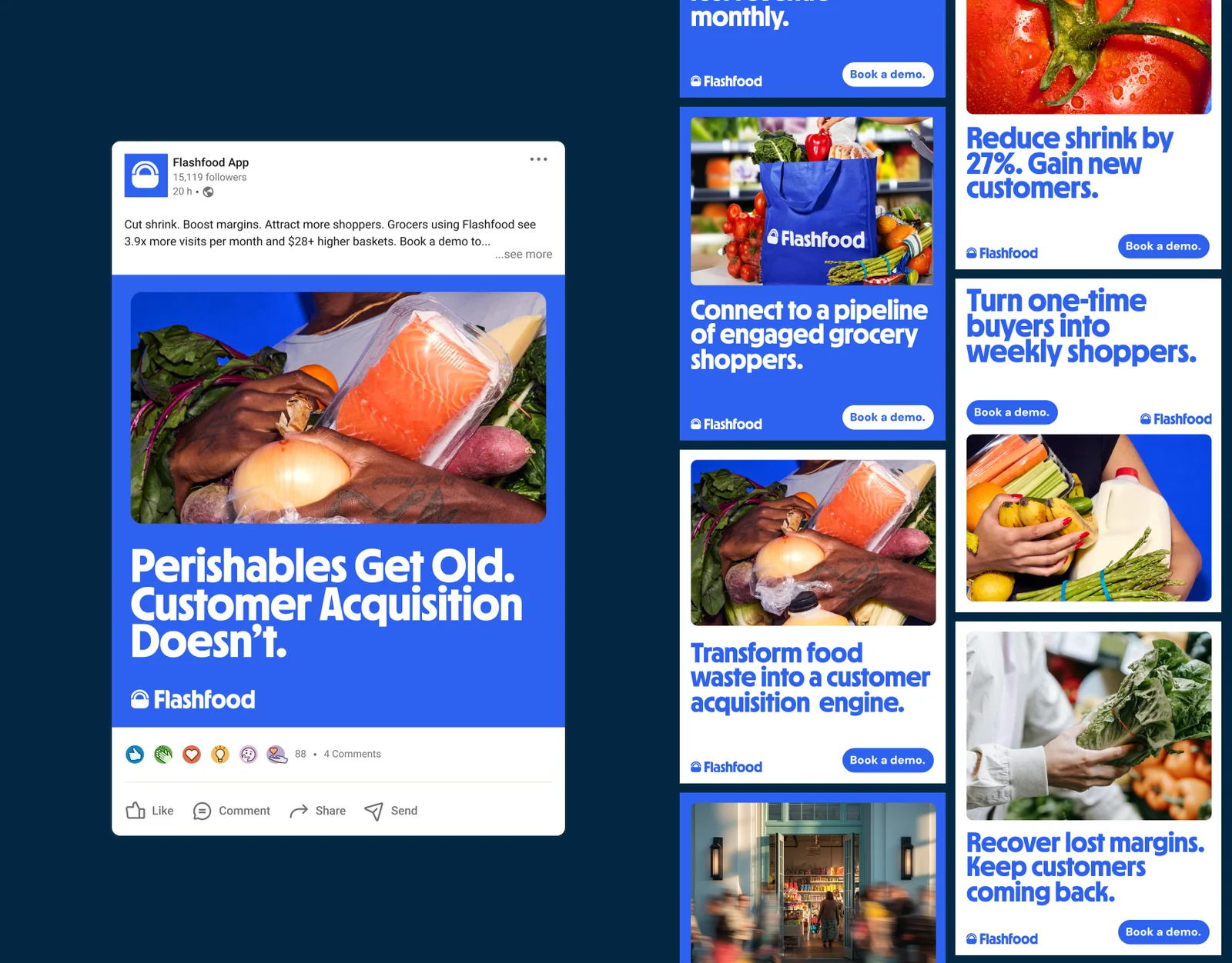 Second Flashfood B2B go-to-market white paper cover by Column Five featuring data insights for independent grocers